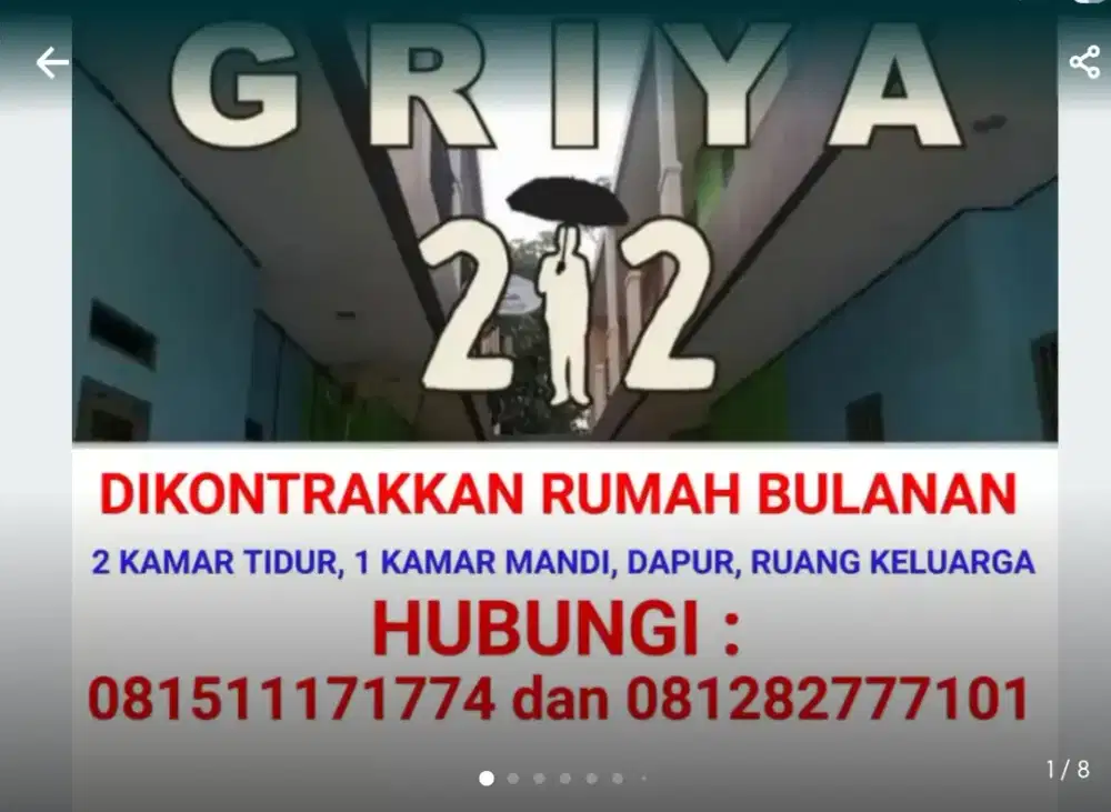 Rumah Kontrakan GRIYA 212