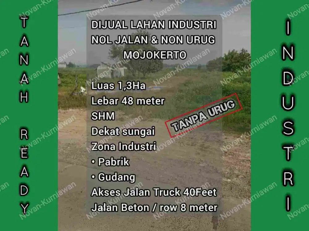 DIJUAL TANAH INDUSTRI MOJOKERTO