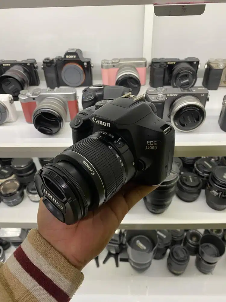 Kamera dslr canon 1500D wifi lensa kit 18-55 is II