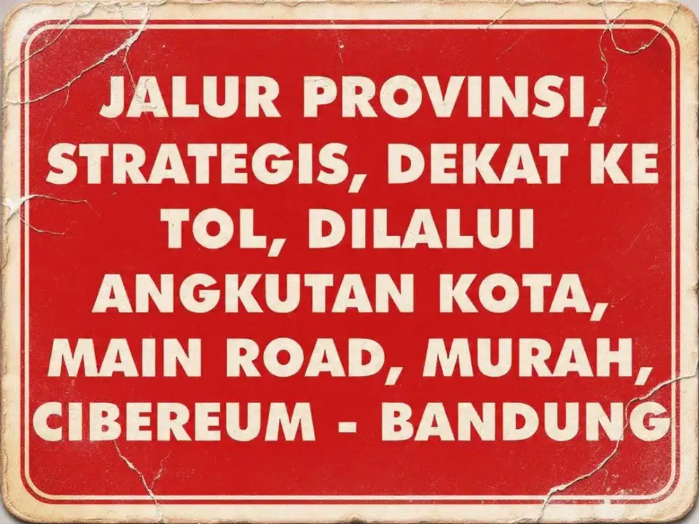 JUAL GUDANG MAIN ROAD DI, CIBEREUM, ANDIR, CIMAHI TENGGAH, SUDIRMAN,