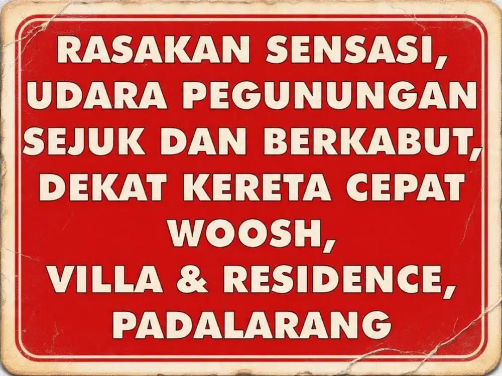 JUAL RUMAH VILLA BARU, PADALARANG, BANDUNG BARAT, KOTA BARU PARAHYANGAN,