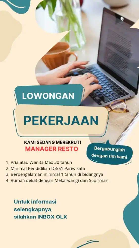 Cari Manajer Resto Sudirman & Mekarwangi