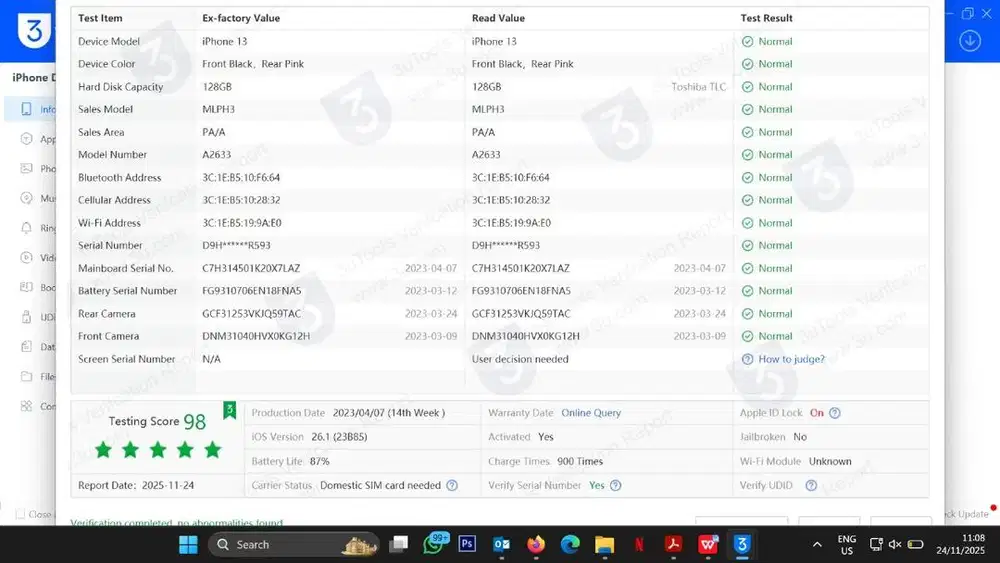 Iphone 13 PINK 128 GB EKS IBOX PAA