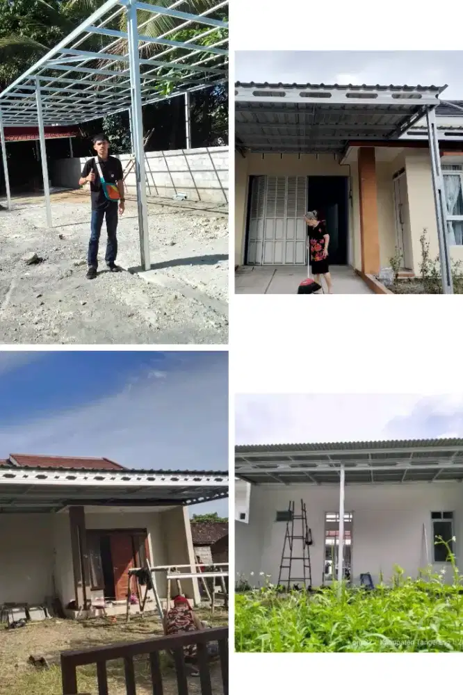 Pemasangan atap kanopi bajaringan