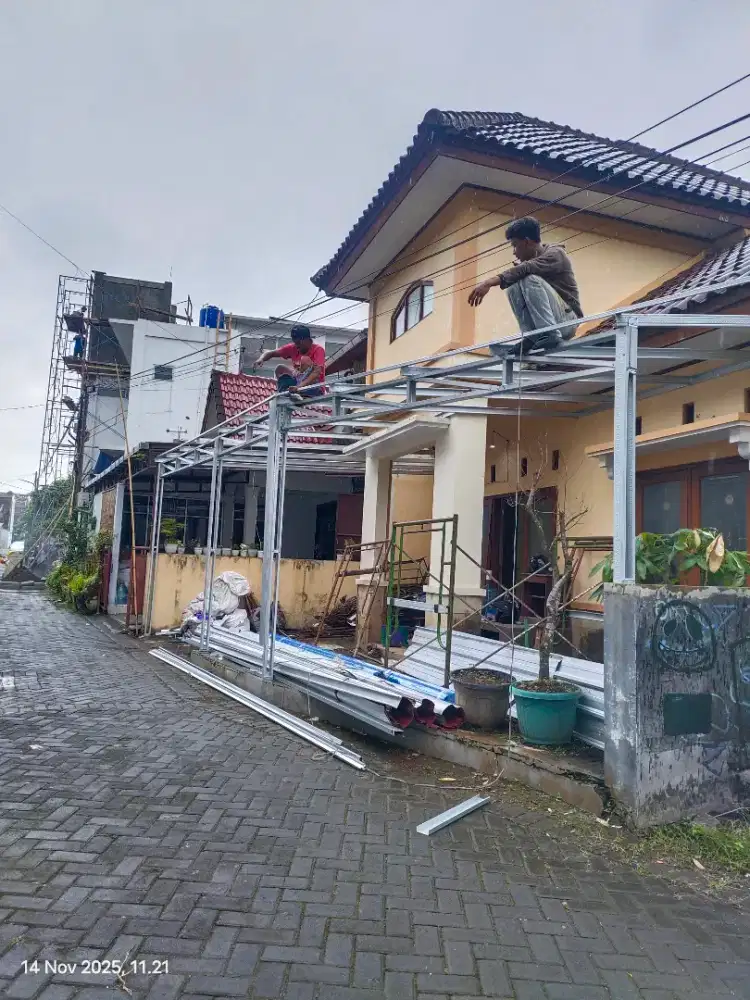 kanopi baja ringan murah terpasang