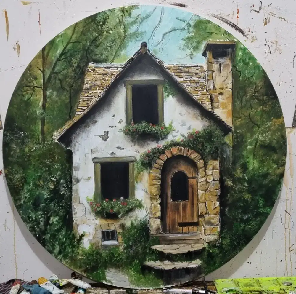 Original oil painting ( lukisan minyak)