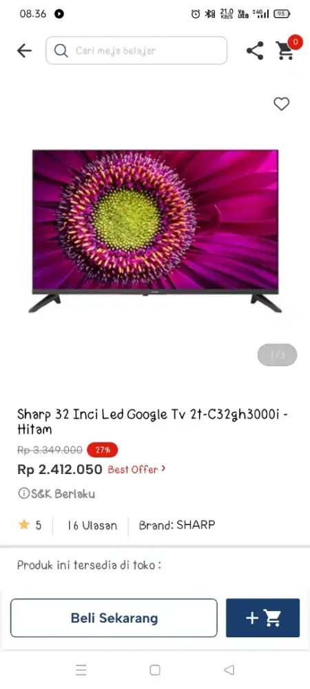 Promo tv 32 inch sharp
