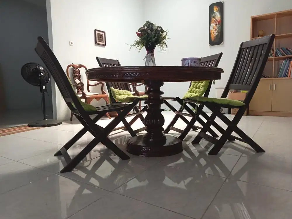 Meja kursi kayu jati