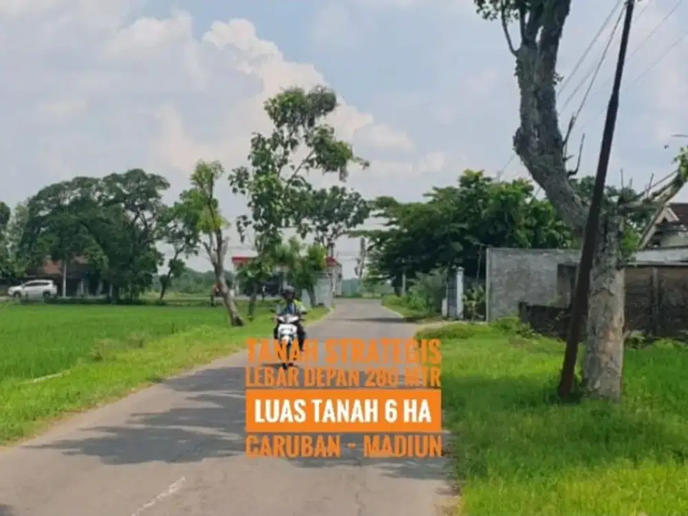 [AD] Tanah Istimewa LD 280 mtr, dekat Jalan Raya Propinsi, CARUBAN Madiun