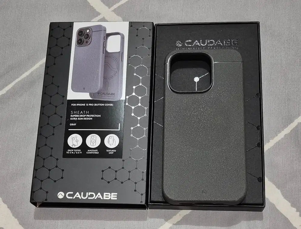 Caudabe for iphone 15 pro grey