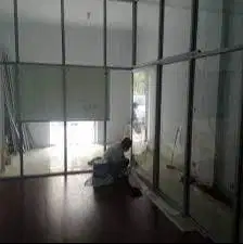 GYPSUM Pasang Kusen Pintu AlumUnium ALUMINIUM + Plafon-Partisi Gypsum