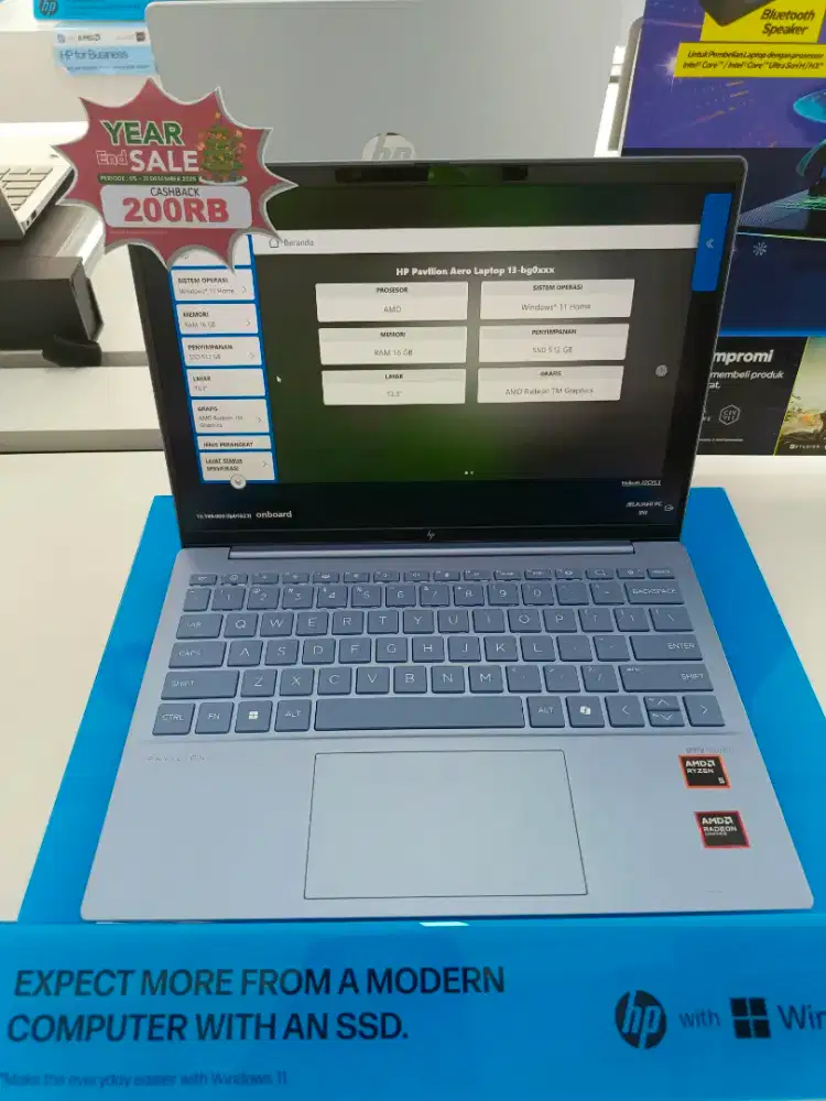 Kredit laptop hp PAVILION aero 13-bg0xxx tanpa DP dan ADM