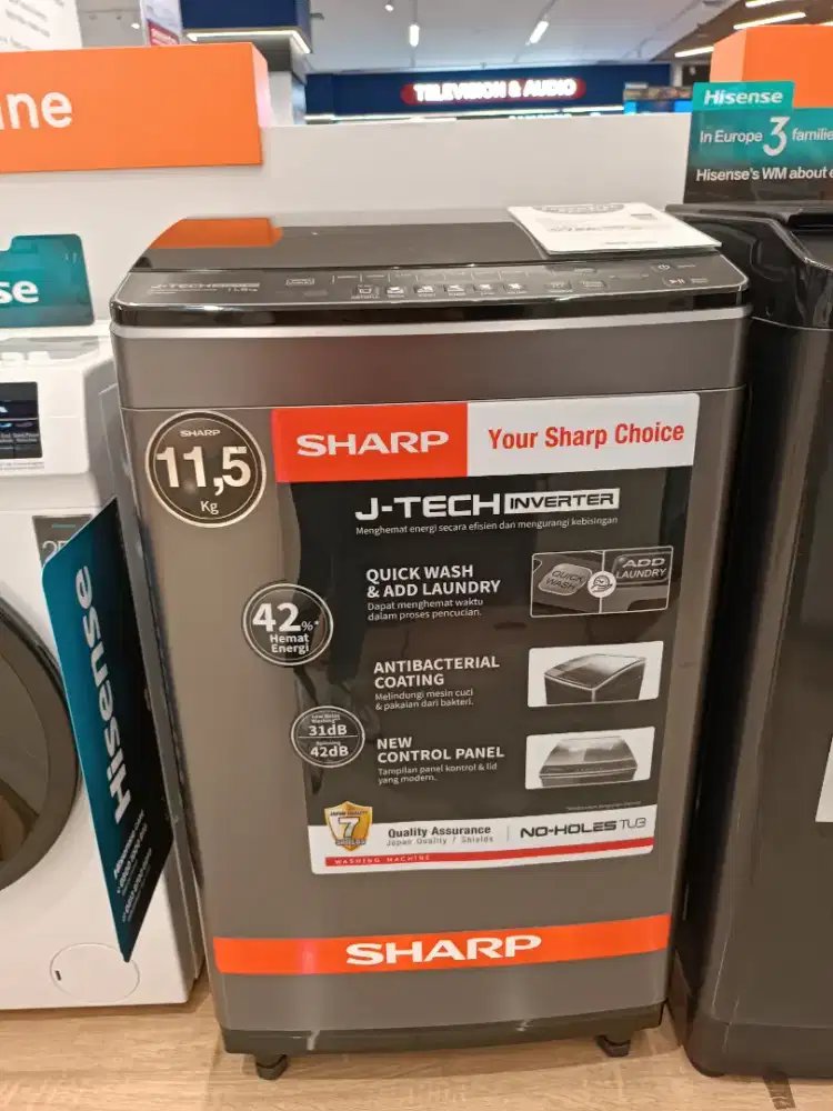 Bunga Cicilan 0% SHARP WASH MACH TL 11KG