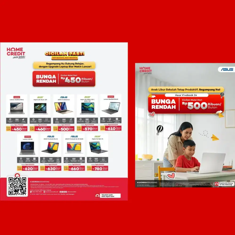 LAPTOP ADVAN PROMO 2,25% CICILAN HOME CREDIT