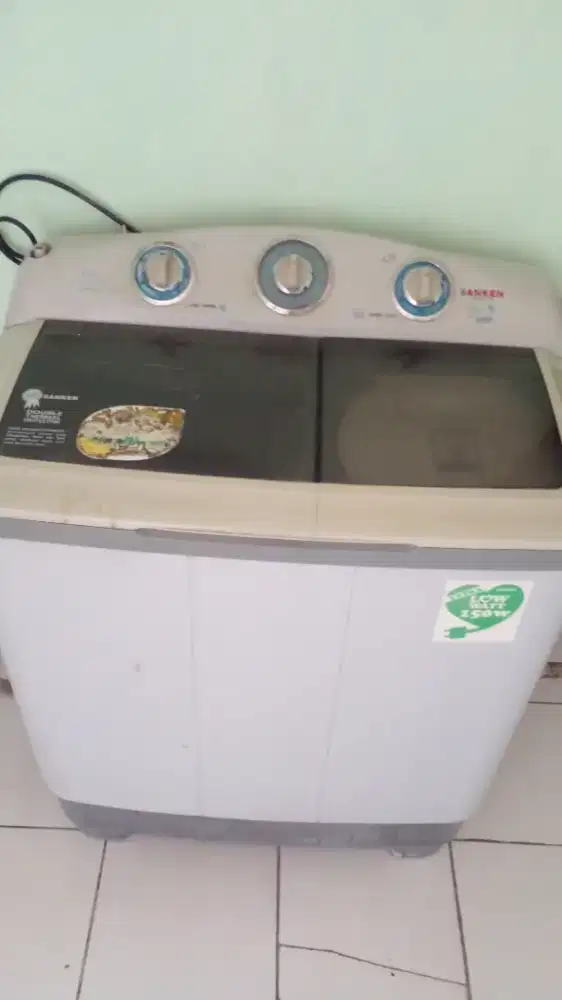 Mesin cuci 2 tabung sanken 8.5kg