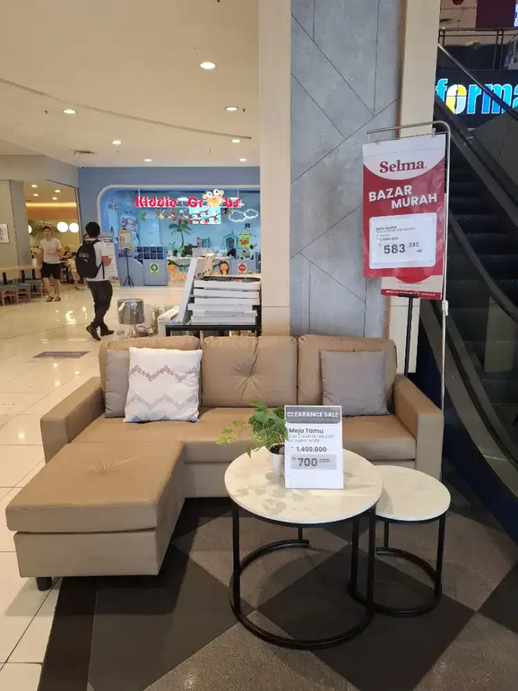 SOFA L KULIT BARU BISA CICIL 0%