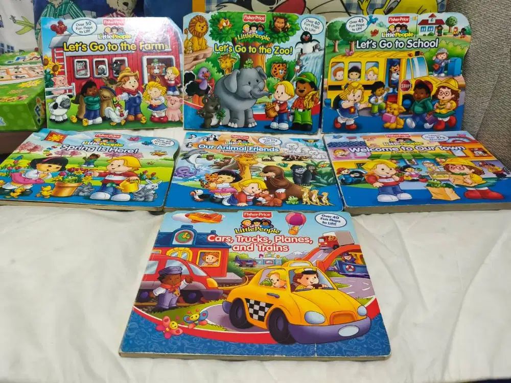 Buku anak Fisher price Fun flaps to lift dan A look inside book