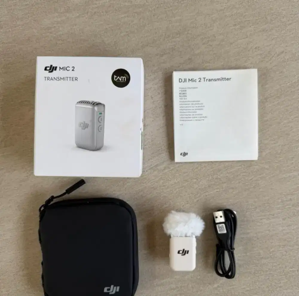 Dji Mic 2 Tx only Microphone White Putih Original Fullset Alt Lark M2