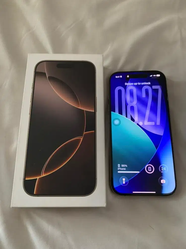 Iphone 16 pro 128gb dessert titanium all 5G fullset resmi IBOX PA/A