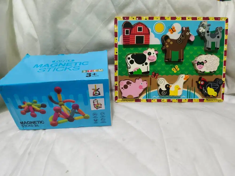 Magnetic Puzzle dan Melissa & Doug chunky puzzle farm