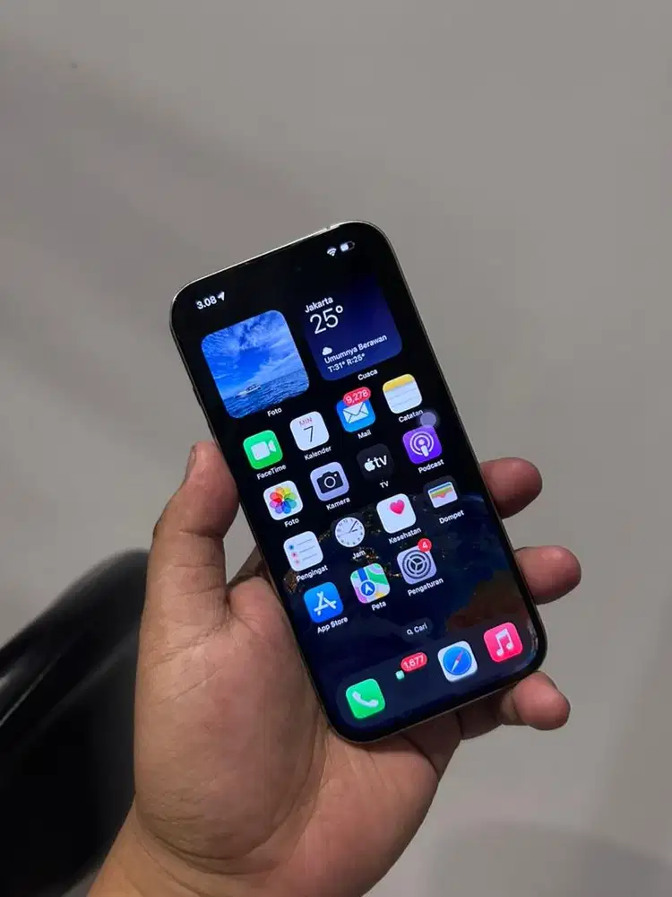 Iphone 15 pro 256Gb ex inter fulset mines retak belakang sesuai foto
