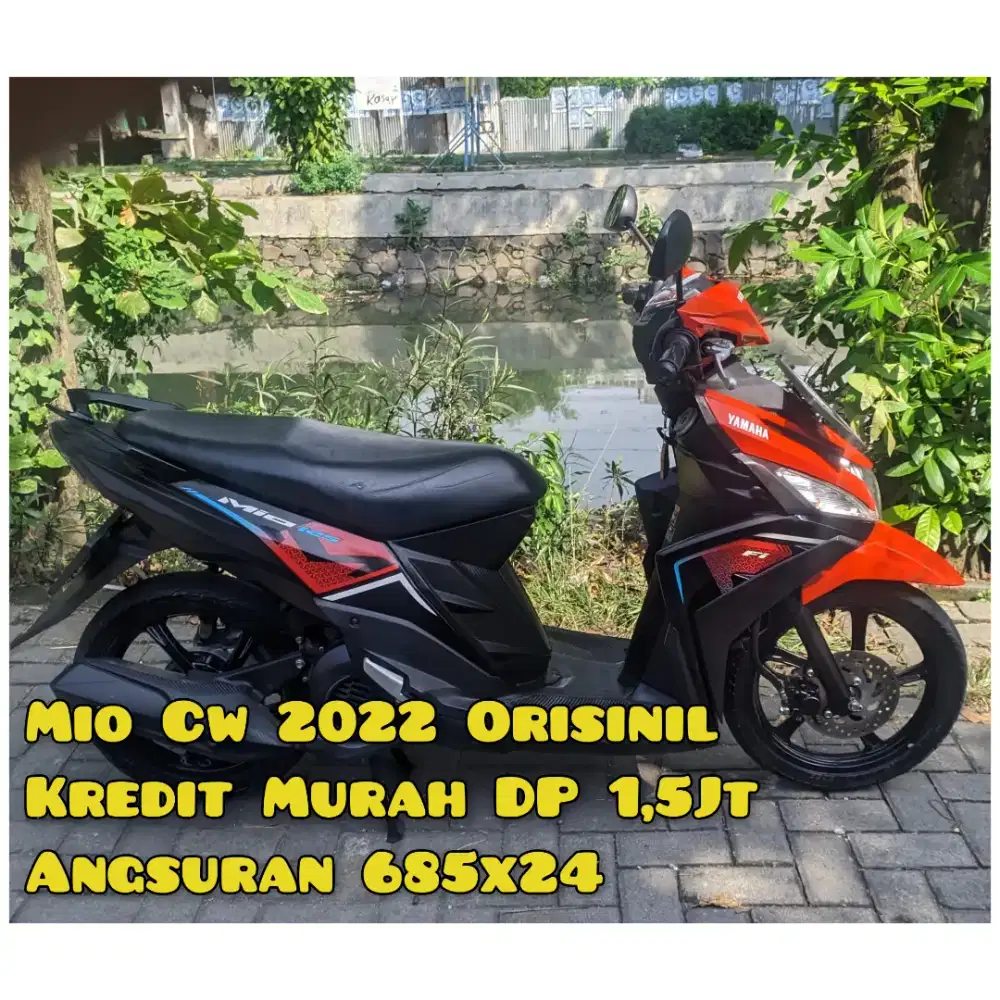 Mio M3 2022 Merah Hitam Full Orisinil