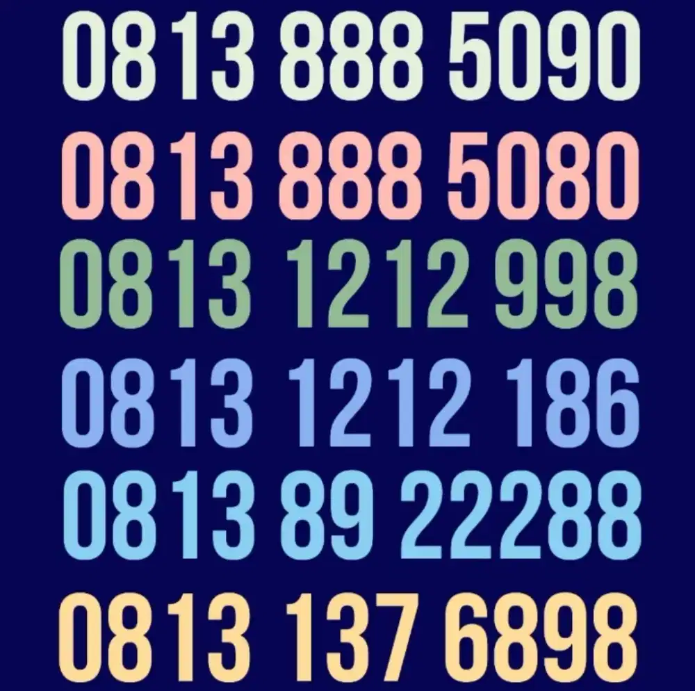 NOMOR CANTIK telkomsel  11 digit rapi seri 1212