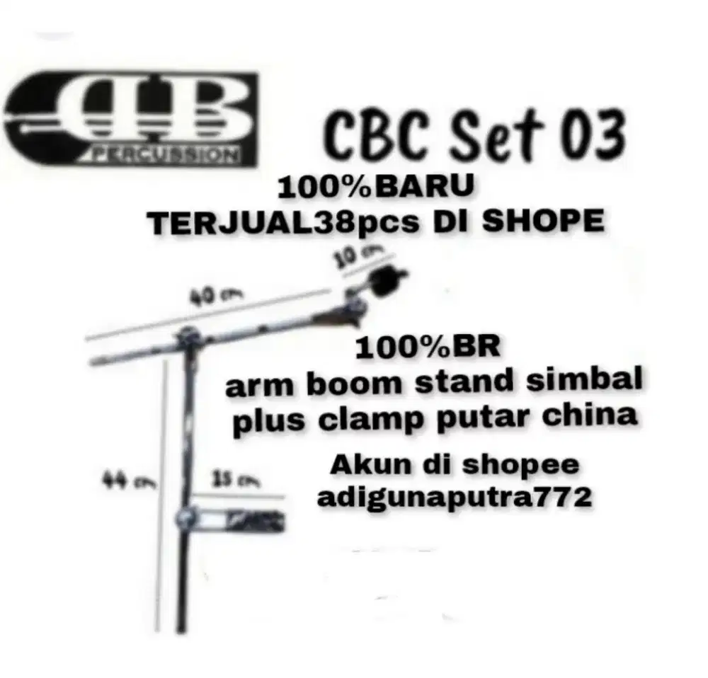 100%br TERJUAL 38 pcs DI SHOPEE ARM BOOM STAND SIMBAL + CLAMP