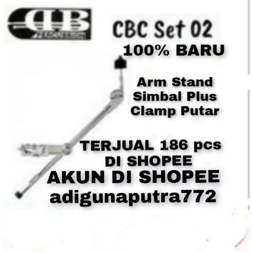 100%br TERJUAL 186 pcs DI SHOPEE ARM STAND SIMBAL + CLAMP PUTAR