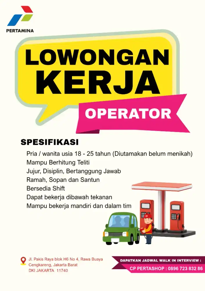 OPERATOR SPBU Pertamina Pertashop