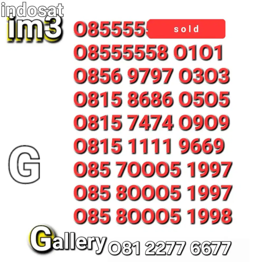 Nomor indosat - nomor im3