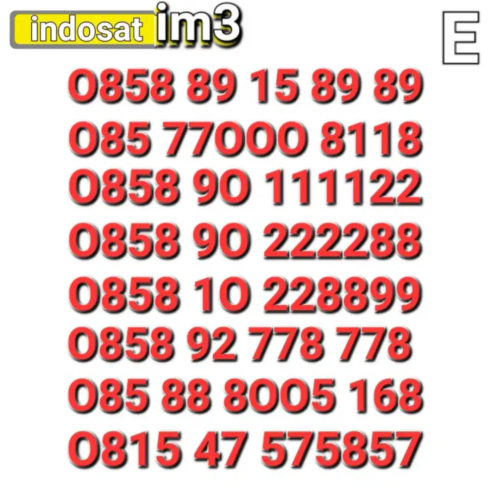 Nomor im3 778 - 778