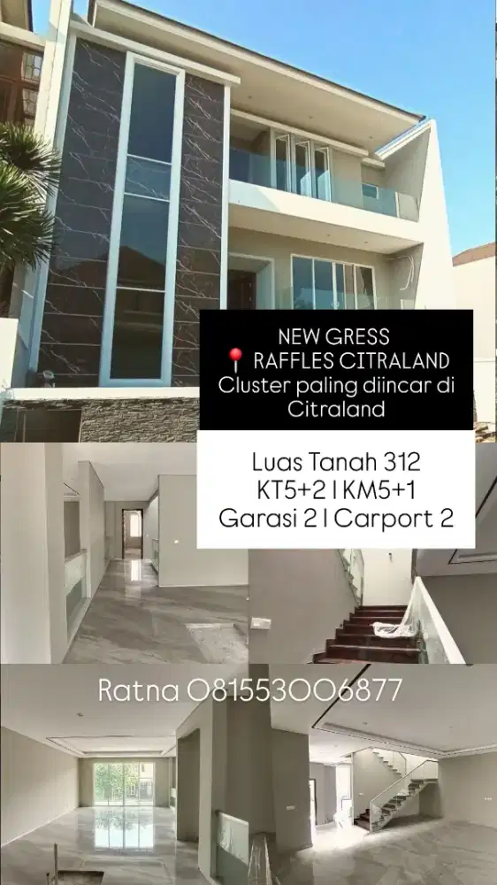 DIJUAL RUMAH BARU RAFFLES GARDEN CITRALAND*