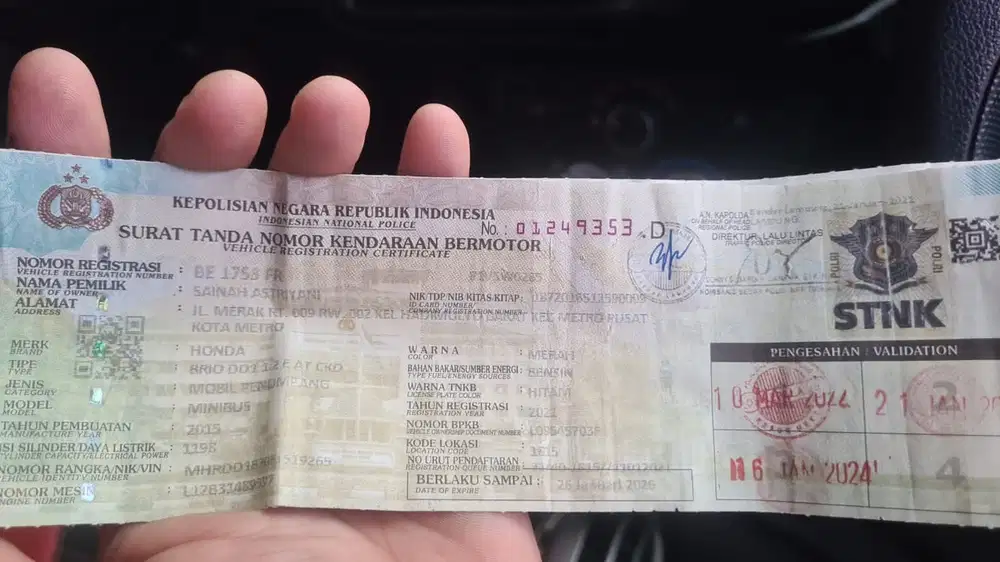 Honda Brio 2016 Bensin