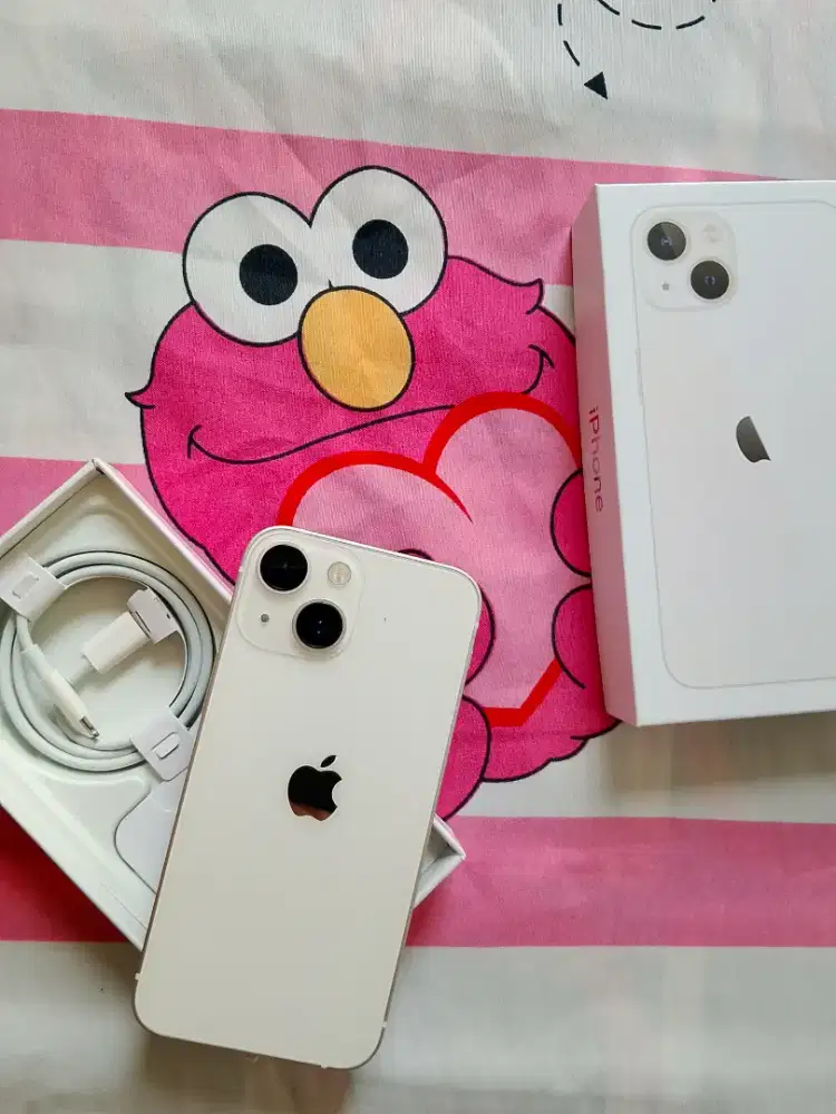 Iphone 13 Mini 256 GB IMEI Terdaftar Bea cukai Silver Mulus Full Set