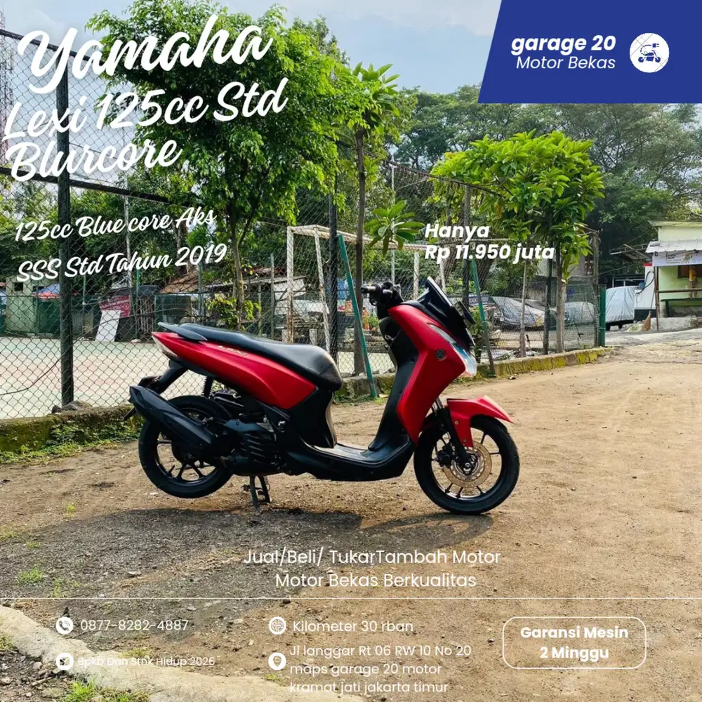Yamaha Lexi 125cc Blurcore Aks sss Tahun 2019 Pajak Hidup