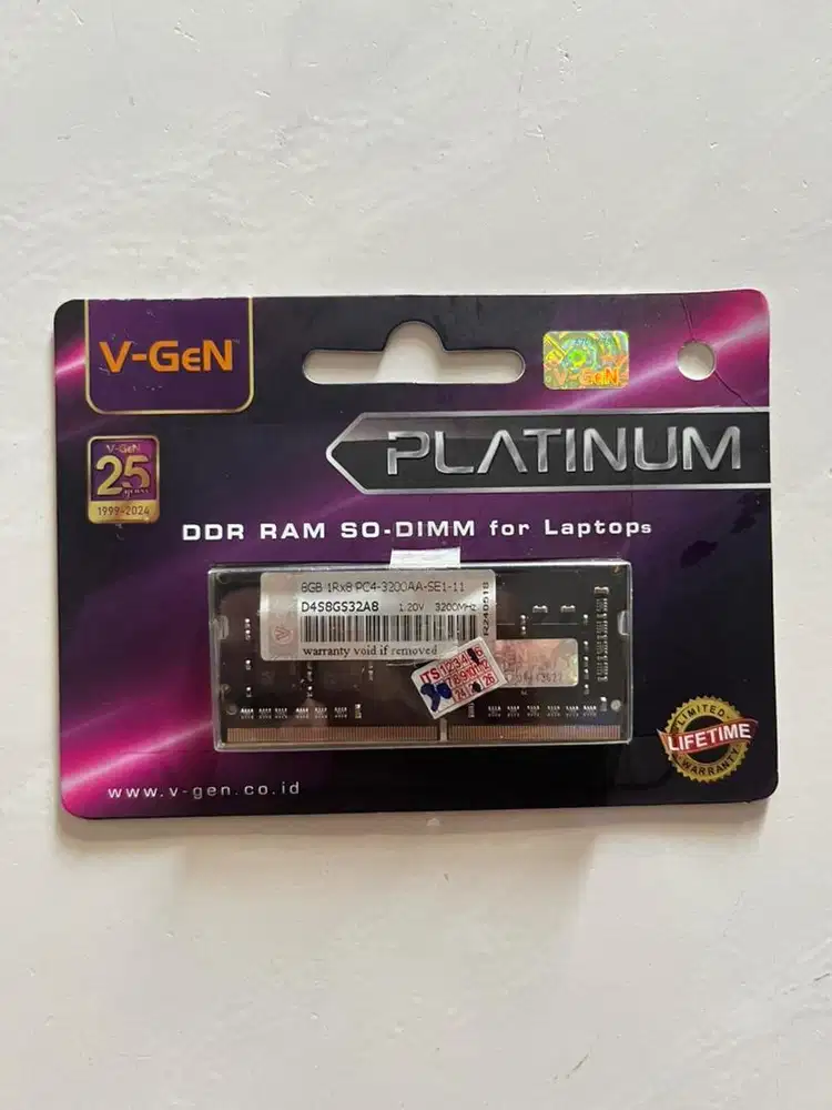 RAM 8GB sodimm DDR4, merk V-Gen, 3200MHz