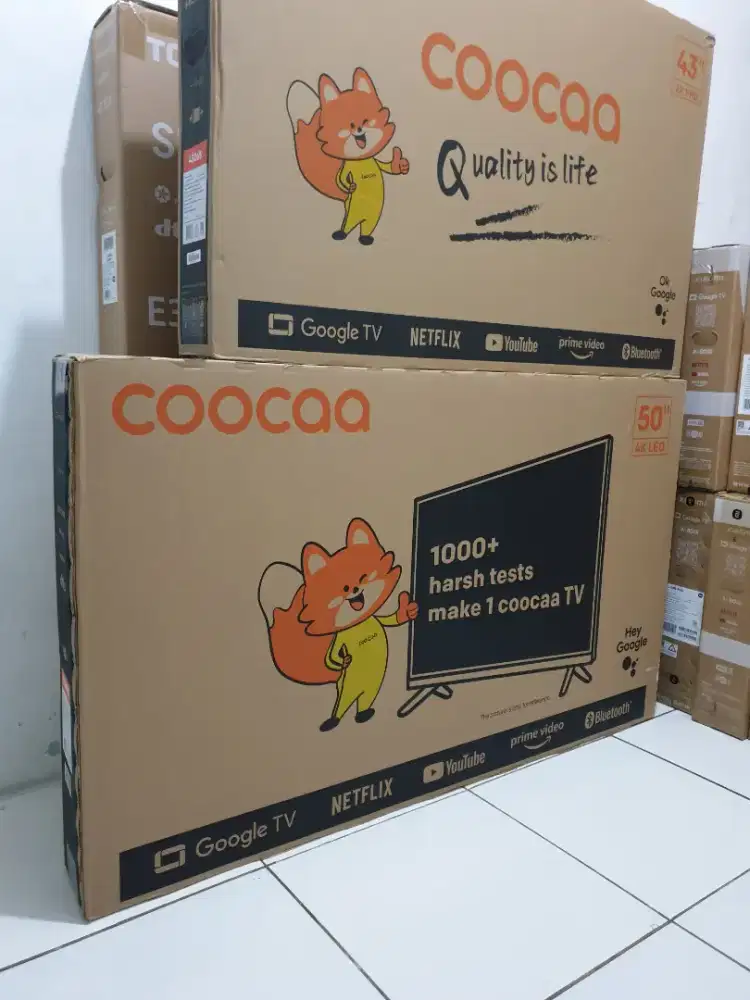COOCAA GoogleTV 50 inch. 100% Gres, BNIB, Bisa Cod + Setting