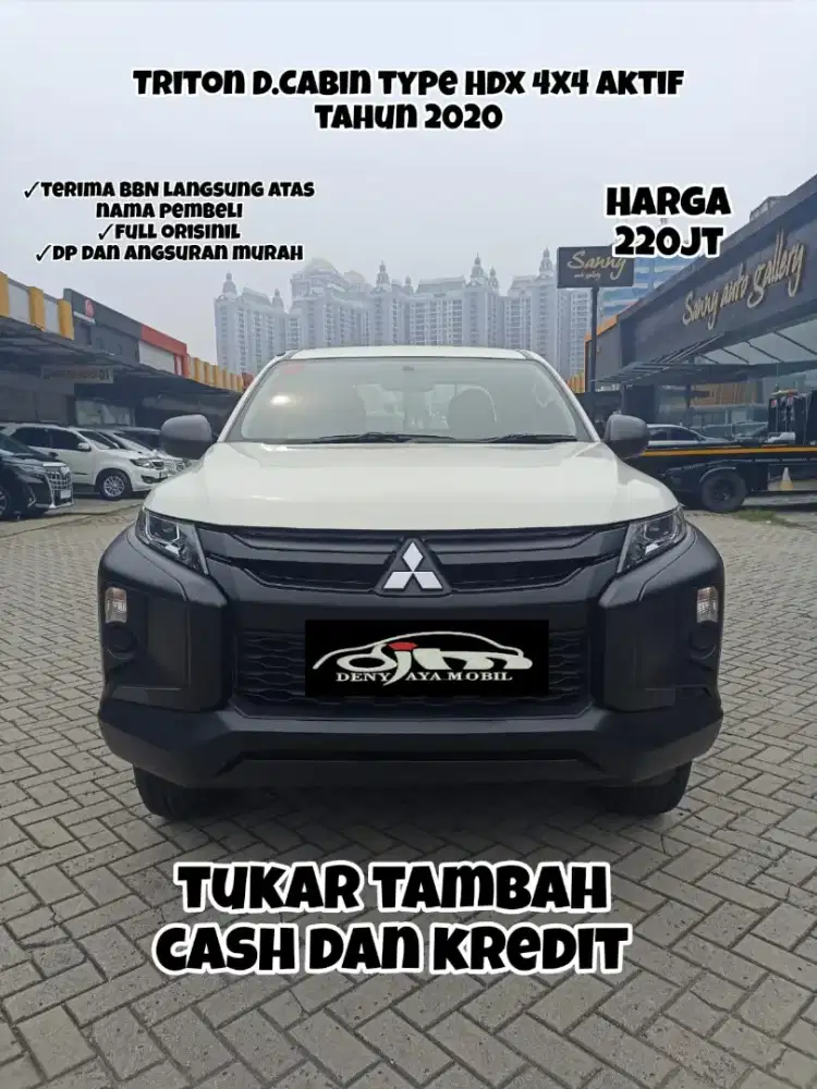 Dp 0 % bisa bawa pulang mobil !!! Triton D.Cabin 4x4 Hdx 2020 w.putih