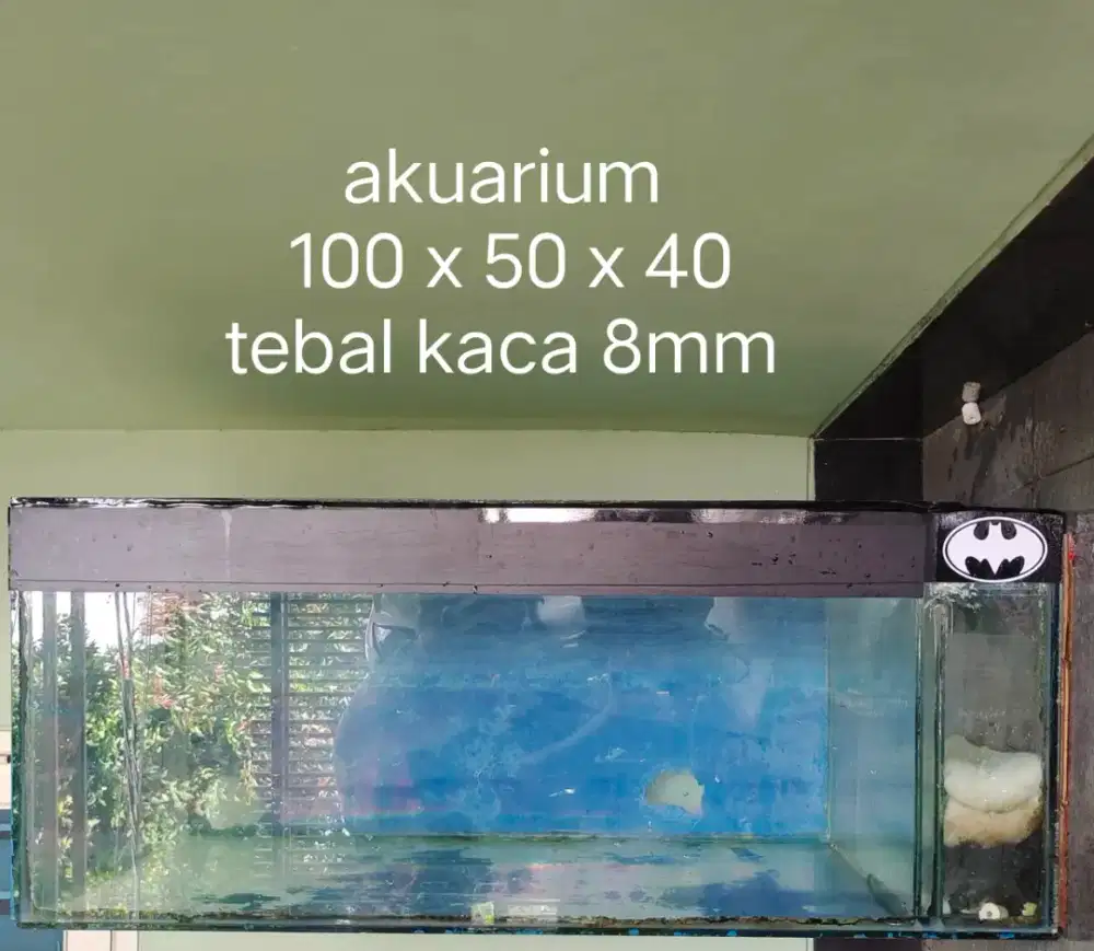 aquarium 100x50x40 filter samping murah bekas kaca 8mm 10mm