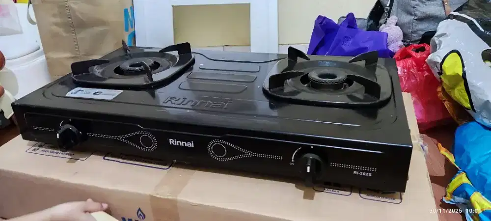 Kompor Rinnai 2 Tungku LPG Hitam