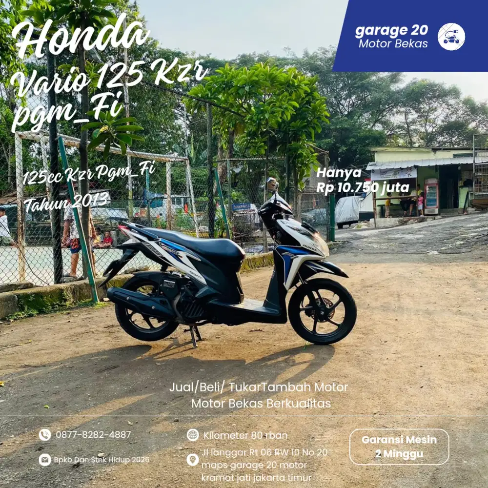Honda Vario 125cc Kzr pgm_Fi Tahun 2013 Pajak Hidup