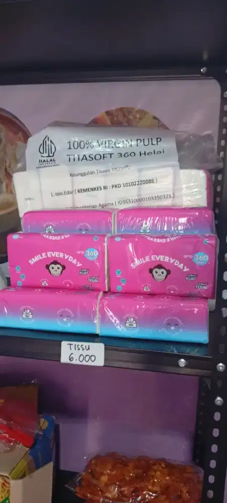 Jual tisu merk smile 360 sheet