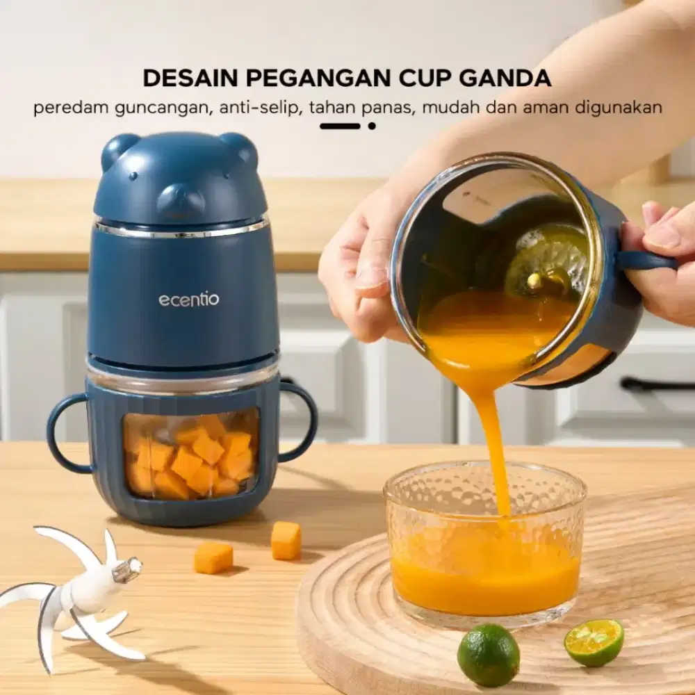 Blender MPASI ecentio kaca Chopper daging bumbu garansi
