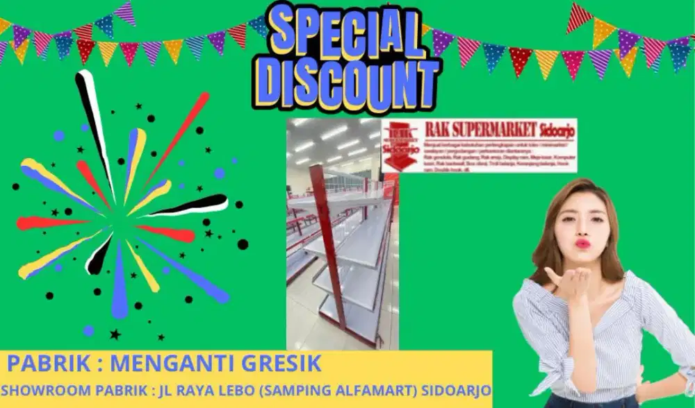 Rak minimarket gondrola dobel