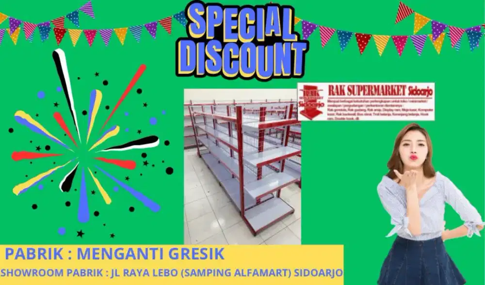 Rek penutup rak minimarket gondrola
