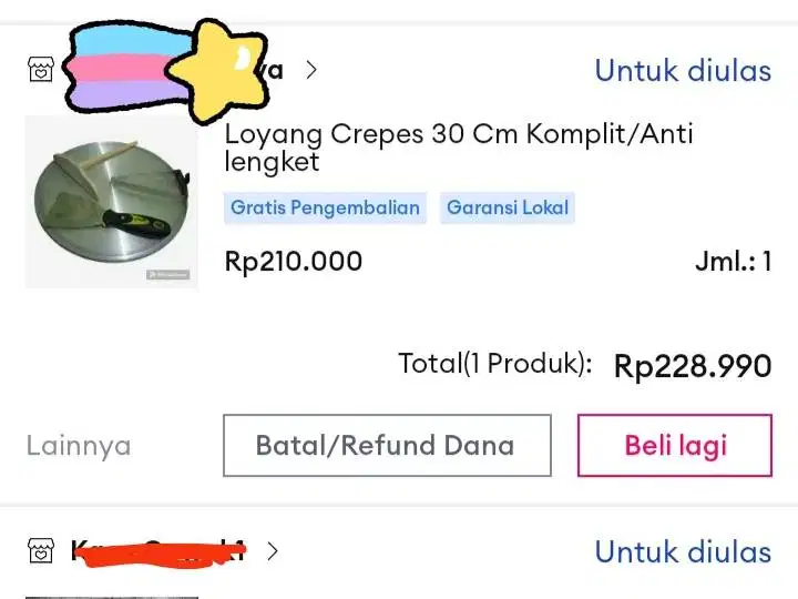 Loyang crepes lengkap 30cm baru