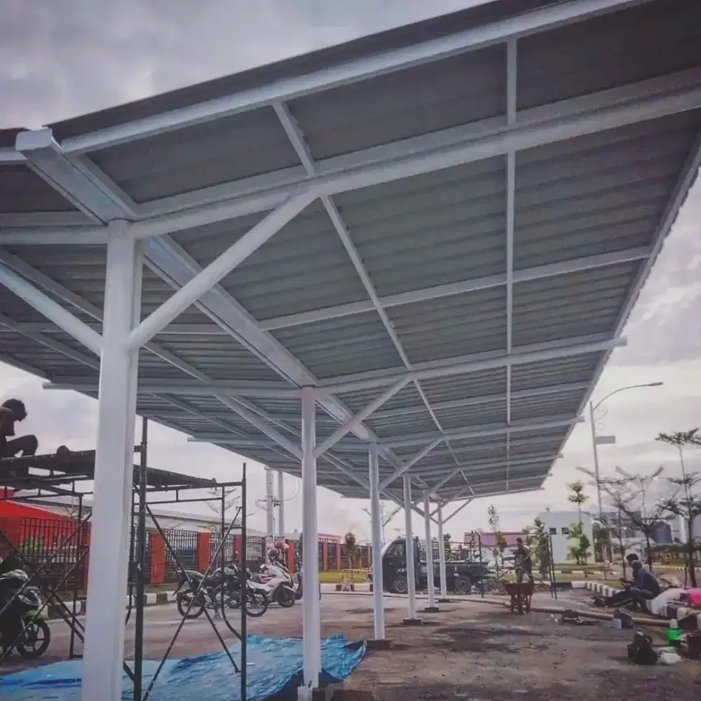 Kanopi atap seng sepandek