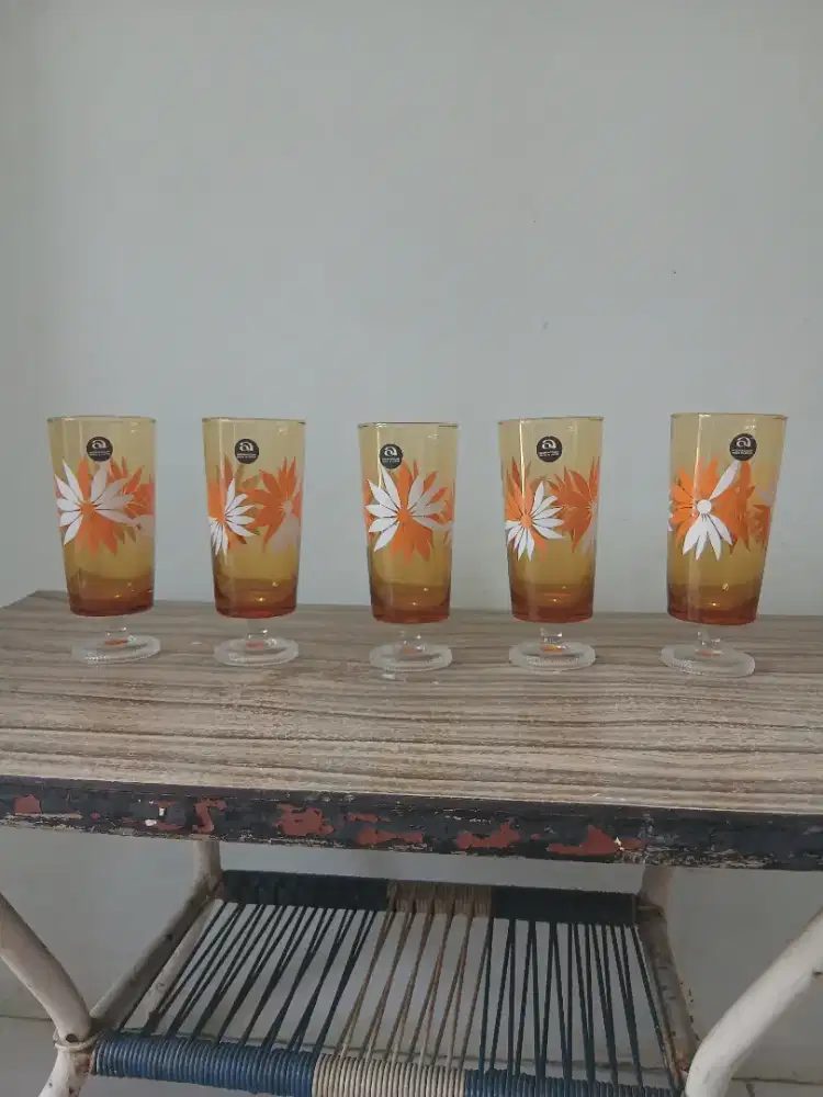 Gelas Tinggi Aderia Jepang ,Koleksi Langka ( 50 thn yg lalu )