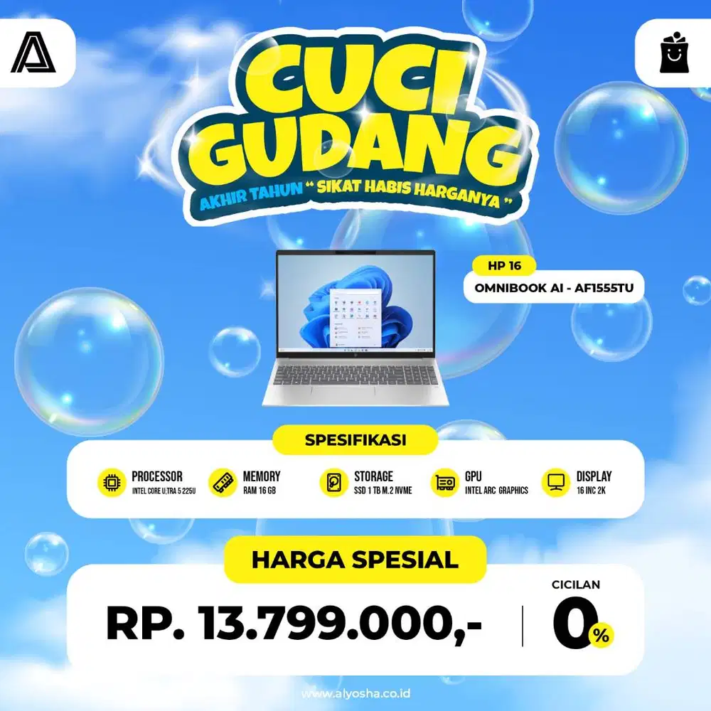 HP Omnibook 5 AI 16 AF1555TU Intel Core Ultra 5 225U 16GB SSD 1TB 16″